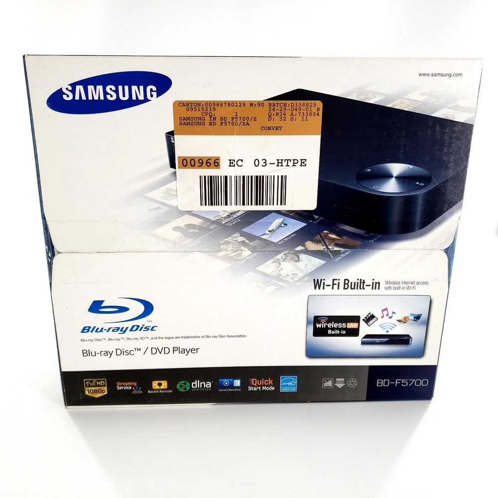 Samsung BD-F5700 Smart Wi-Fi Blu-ray Disc DVD Player Brand New Sealed